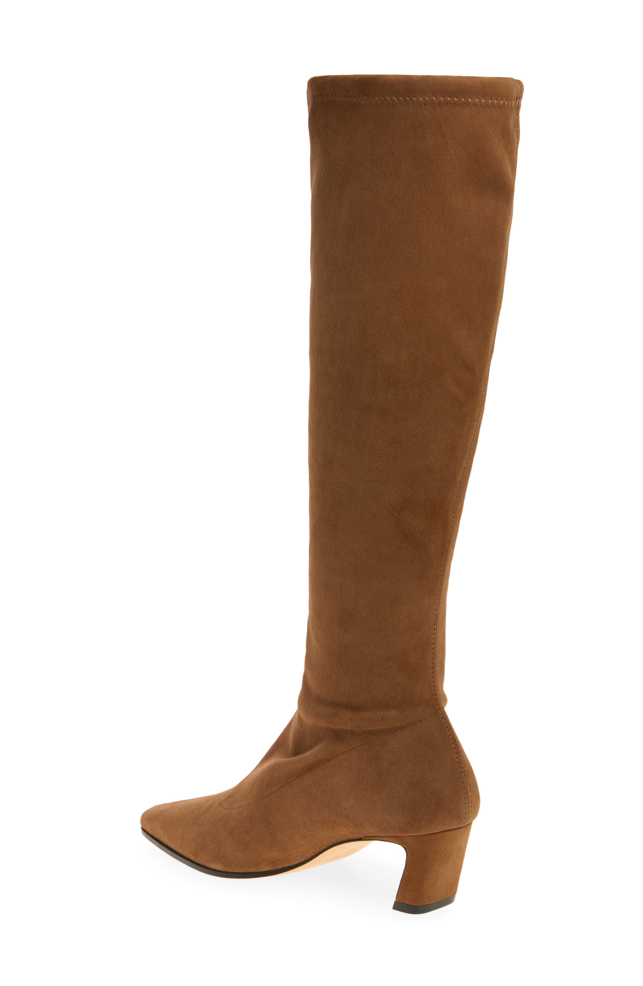 Stassi Stretch Knee High Boot, Alternate, color, TSTD ALMOND STR SDE