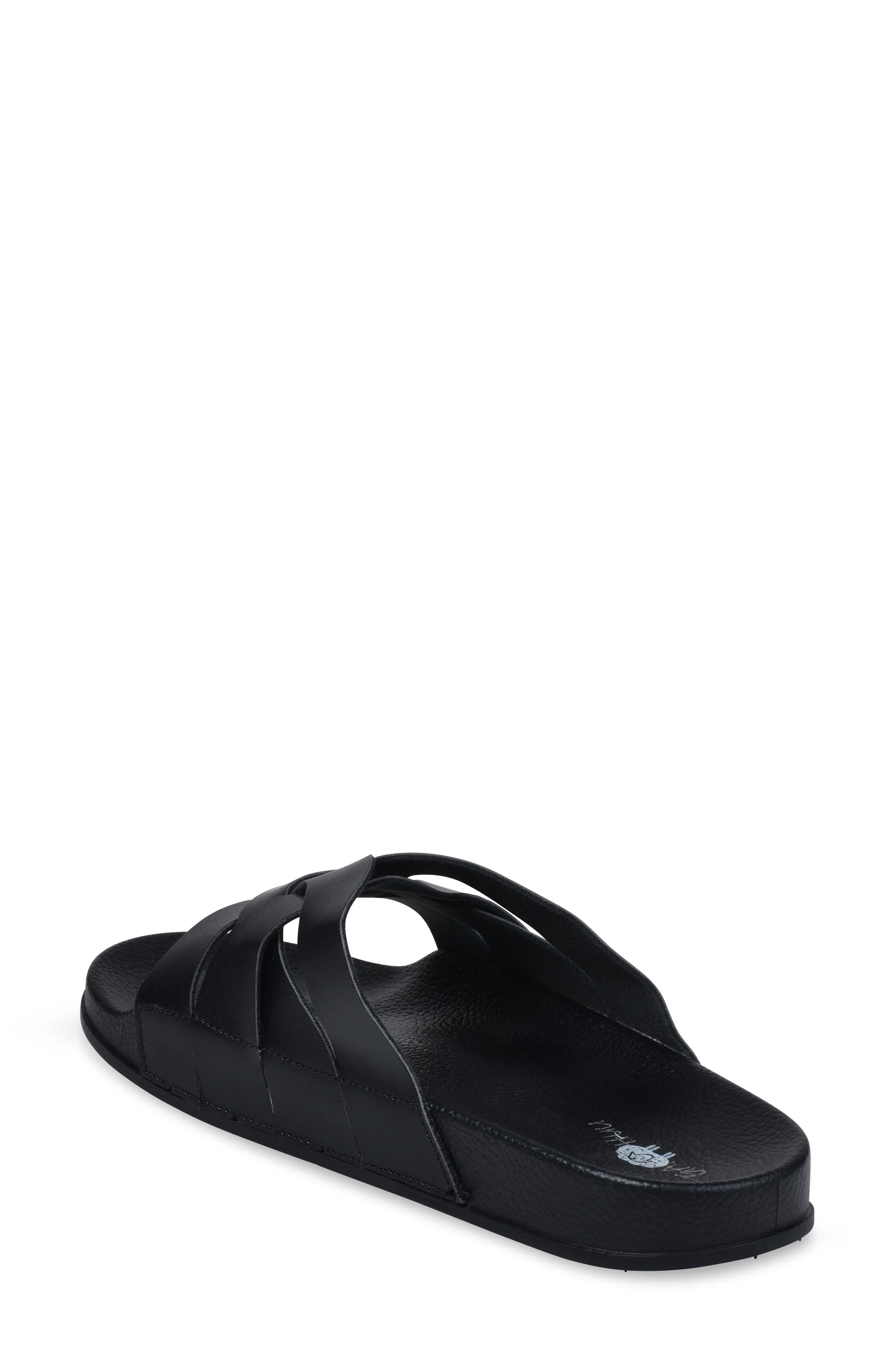 GAAHUU Crisscross Strap Slide Sandal, Alternate, color, Black