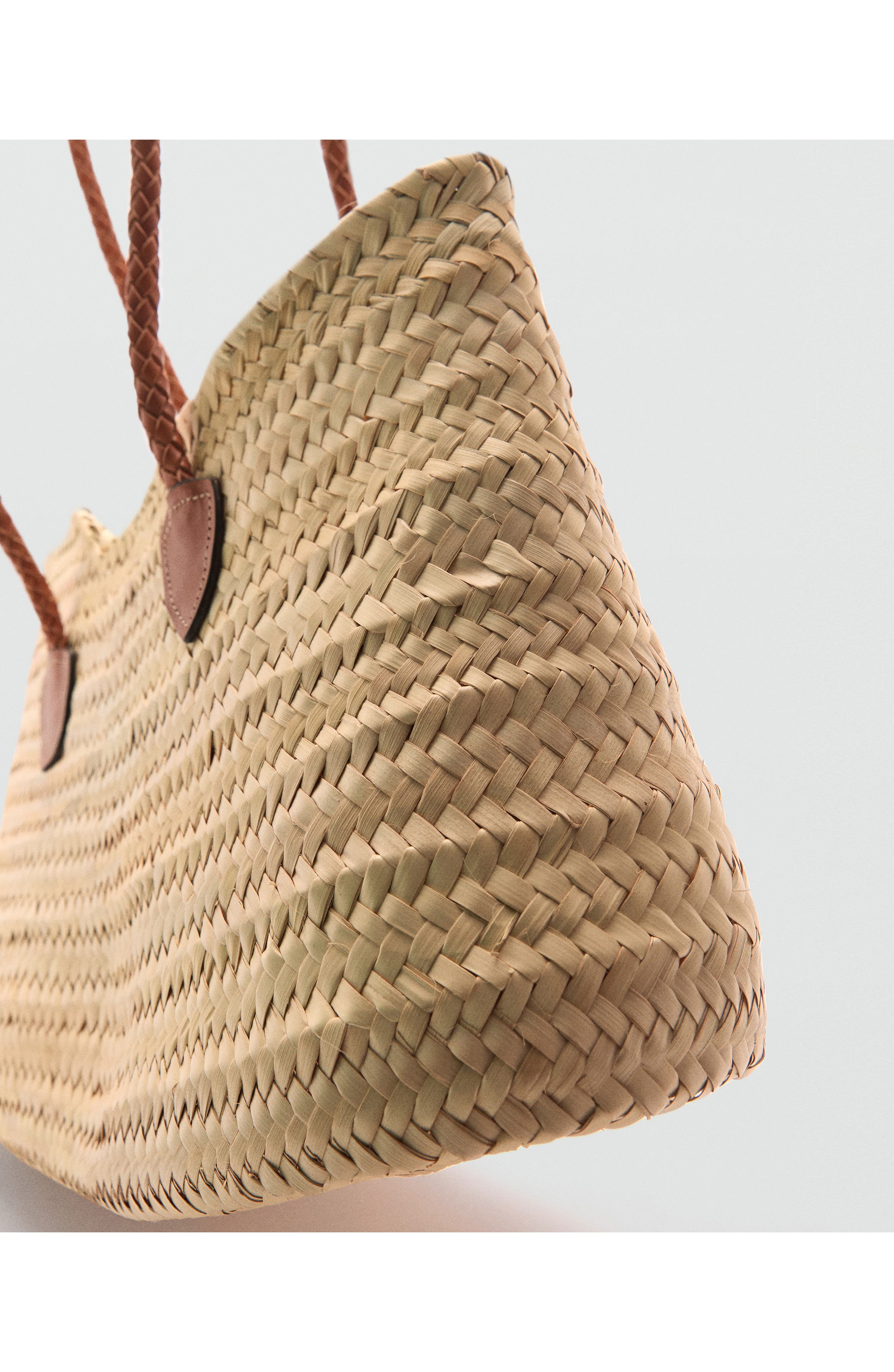 MANGO Double Strap Basket Bag, Alternate, color, 