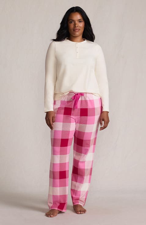 Petite Knit 2 Piece Pajama Set - Long Sleeve Top and Pants