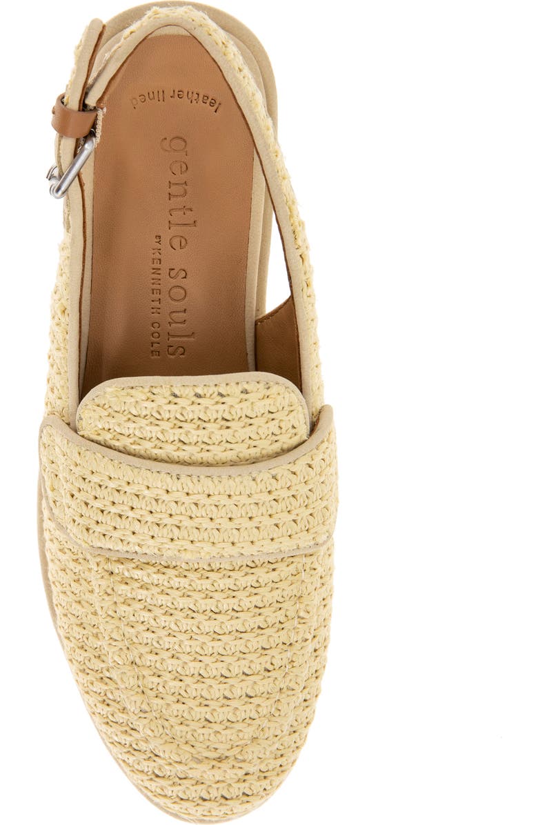 Gentle Souls Caleb Slingback Raffia Loafer Flat, Alternate, color, Natural Raffia