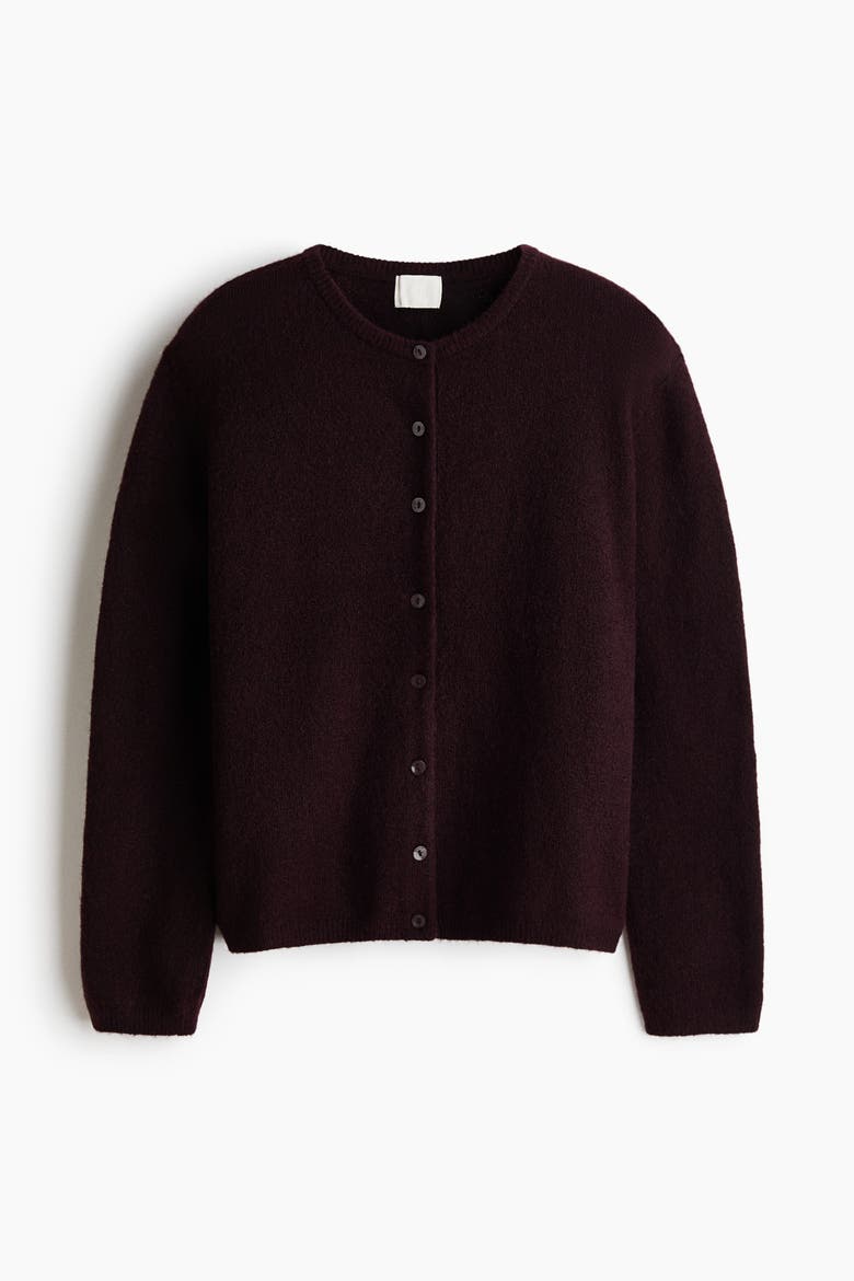 Loose-fit Cardigan, Alternate, color, Dark purple