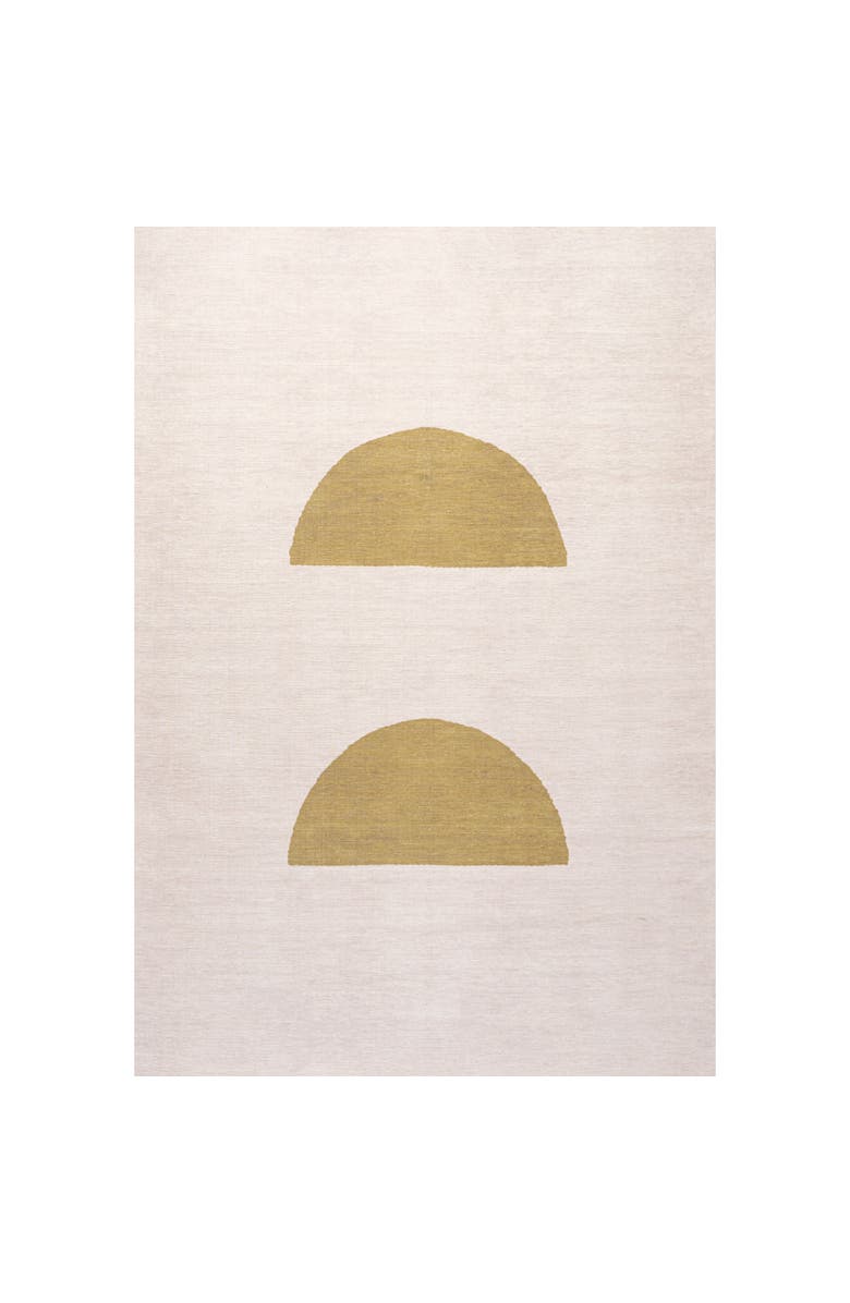 JONATHAN Y Luola Minimalist Geometric Machine-Washable Area Rug, Alternate, color, Cream/Moss
