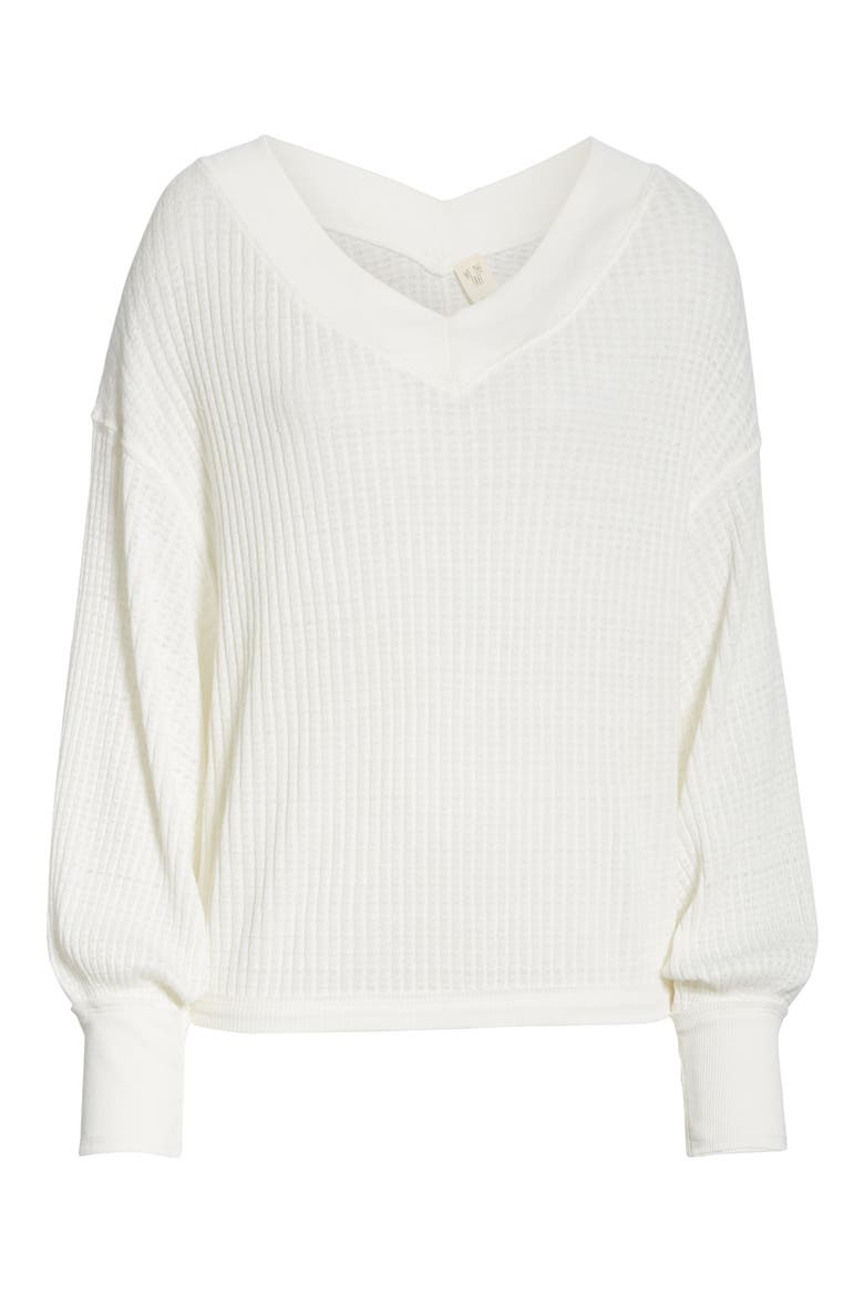 We the Free by Free People South Side Thermal Top, Alternate, color, IVORY