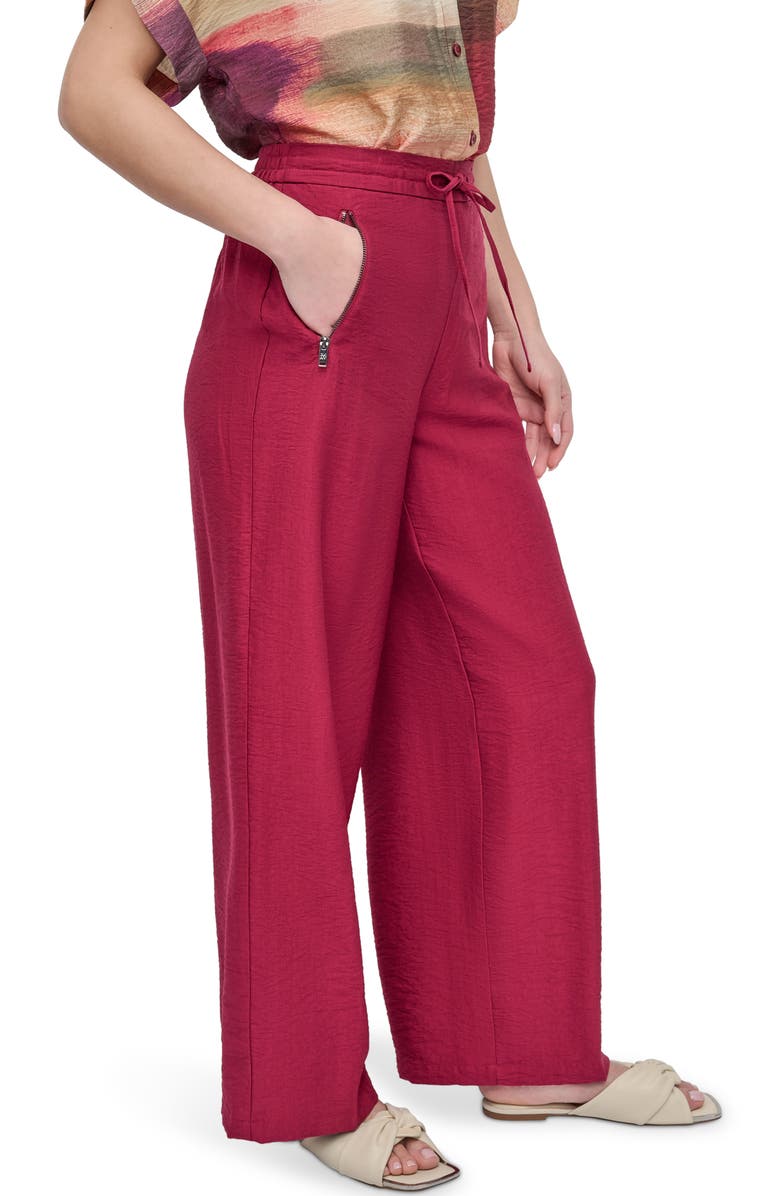 DKNY Drawstring Pants, Alternate, color, Beet