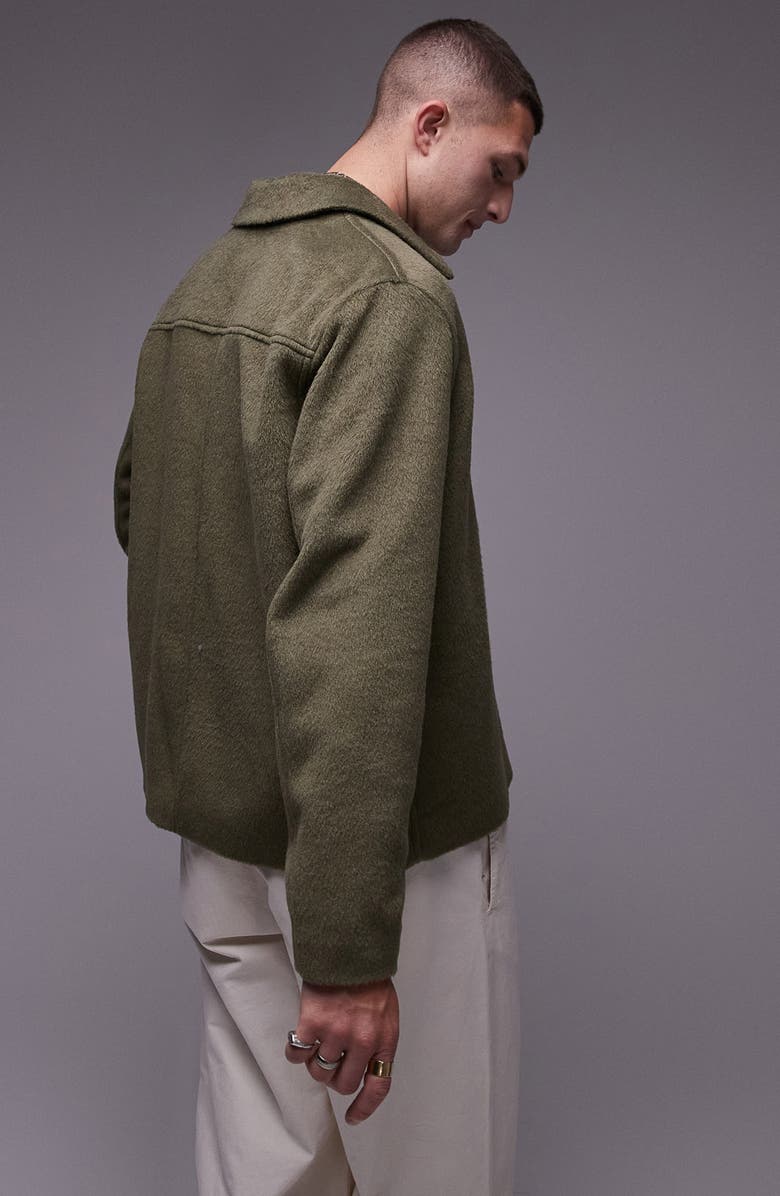 Topman Textured Zip Shacket, Alternate, color,