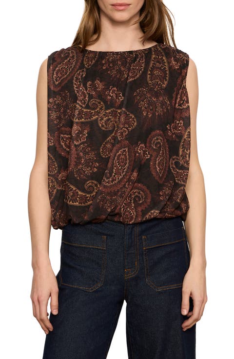 Clover Mesh Bubble Sleeveless Top