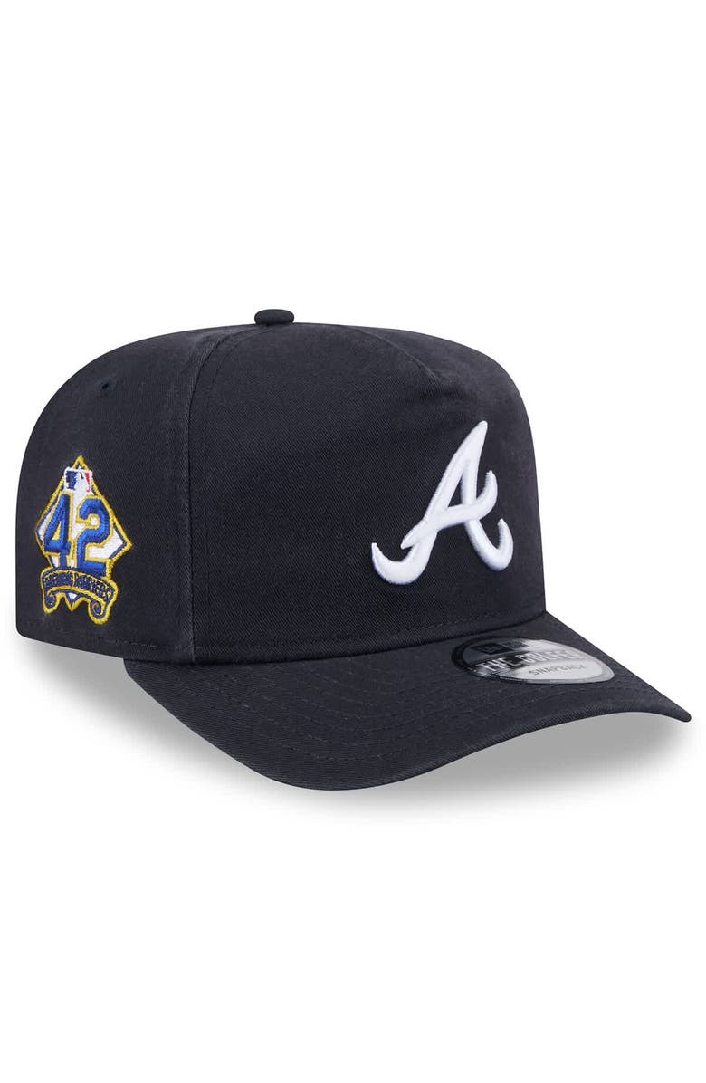 New Era Men's New Era  Navy Atlanta Braves 2025 Jackie Robinson Day Golfer Adjustable Hat, Main, color, 
