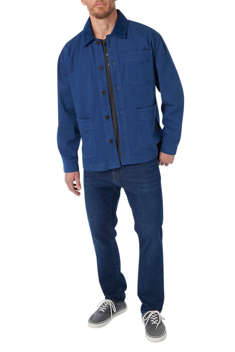 Seaport Stretch Cotton Blend Chore Jacket, Alternate, color, OCEANA