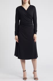 BOSS Ettita Long Sleeve Midi Dress