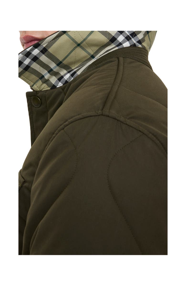 Burberry Gabardine Padded Overshirt, Alternate, color, Juniper Green