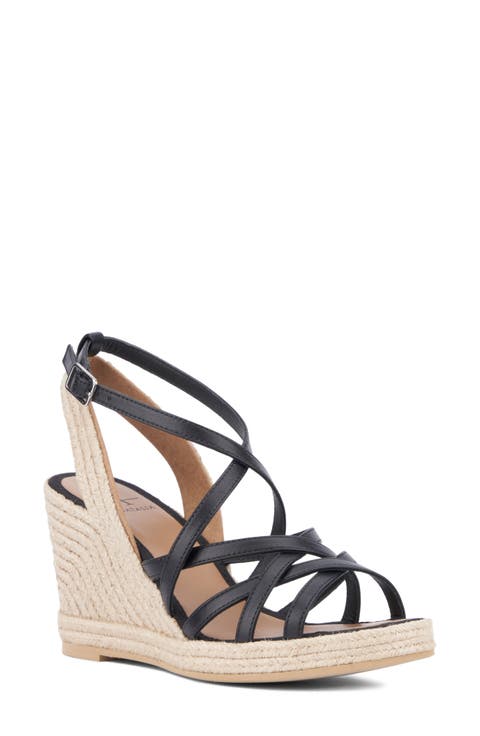 Jenni Water Repellent Ankle Strap Espadrille Platform Wedge Sandal (Women)