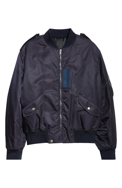 Givenchy Medallion Embroidered Bomber Jacket In Blue