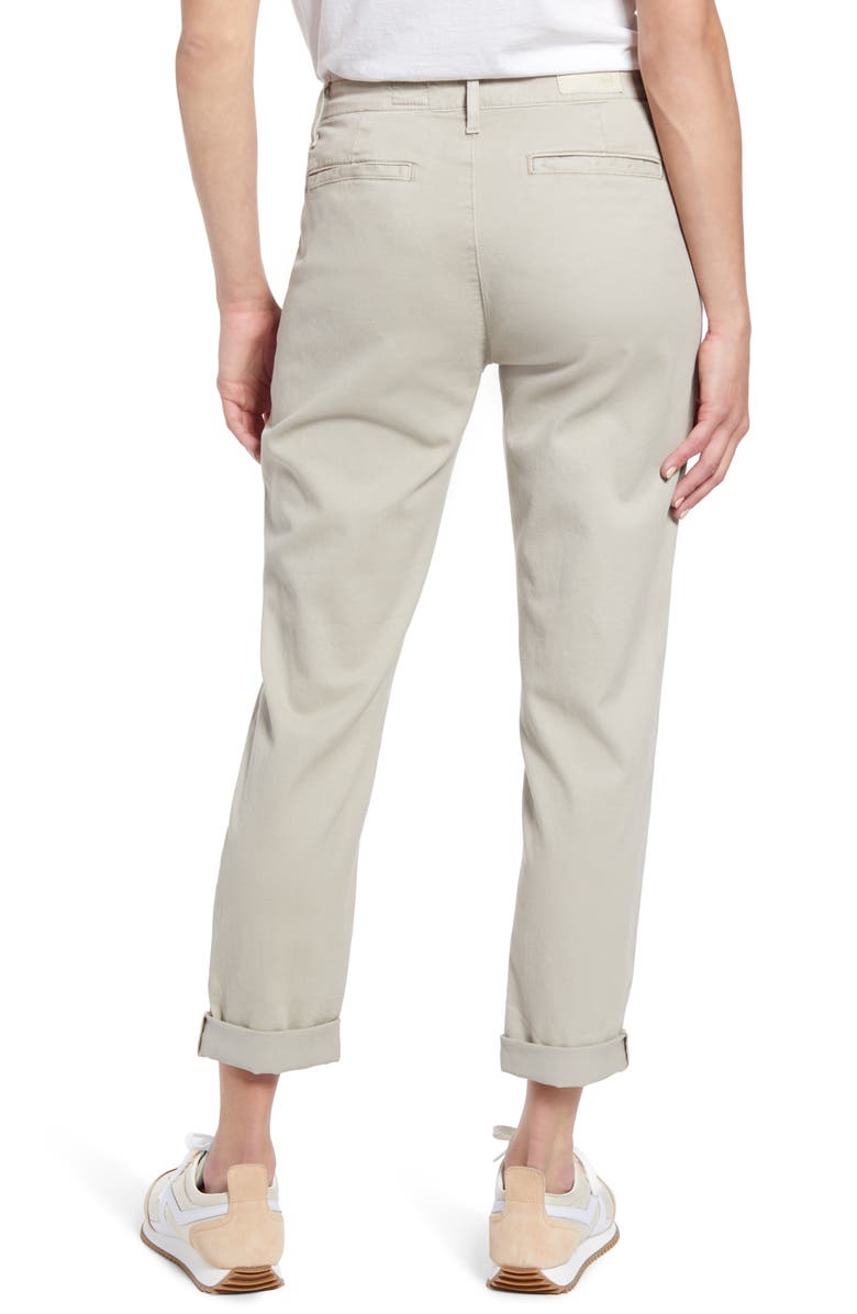 AG Caden Crop Twill Trousers, Alternate, color, Sulfur Dry Dust