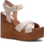 Stuart Weitzman Kate Clog Wedge Sandal