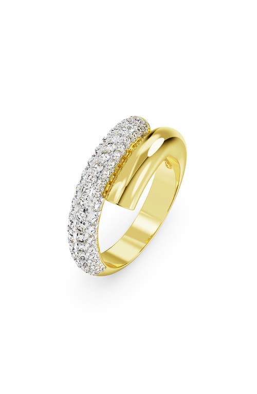 Swarovski Dextera Band Ring Round Gold Shiny Crystal In Gold