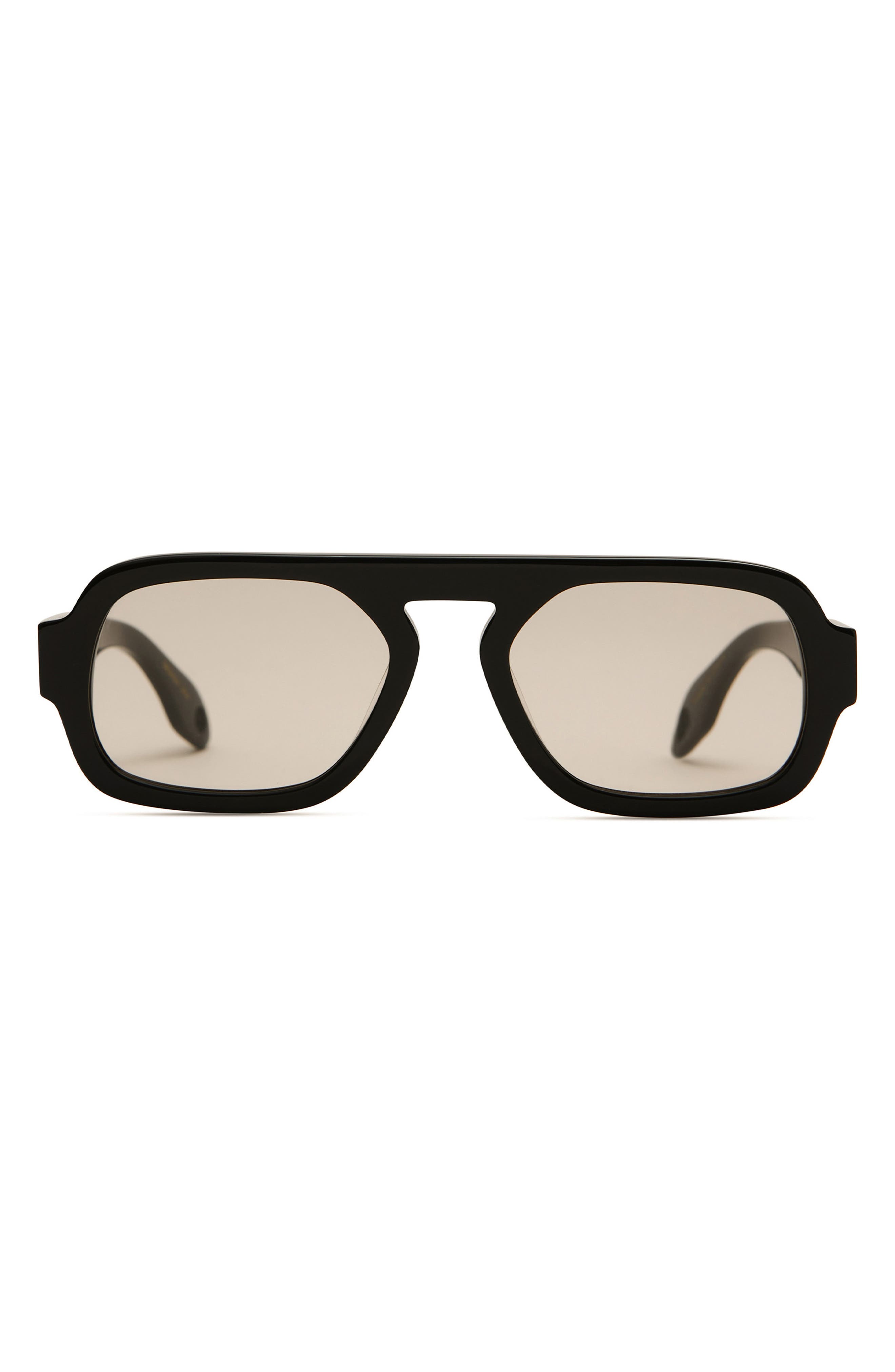 Elisa Johnson Jane Mini 52mm Aviator Sunglasses in Gloss Black 