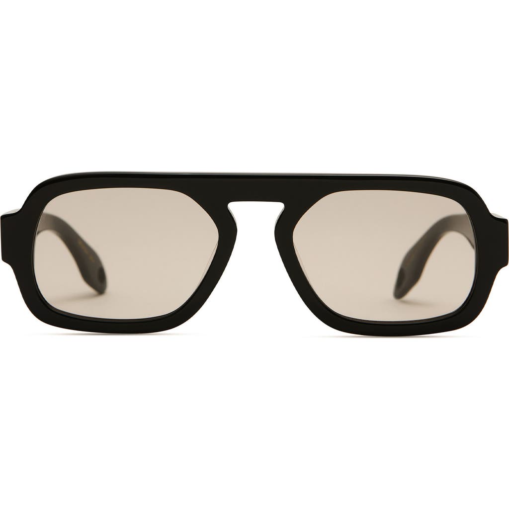 Elisa Johnson Jane Mini 52mm Aviator Sunglasses In Black