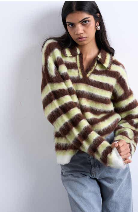 Topshop Fluffy Polo Sweater