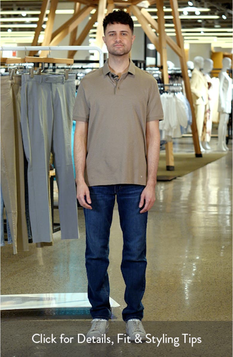 Tonal Textured Wave Cotton Polo, sales video thumbnail