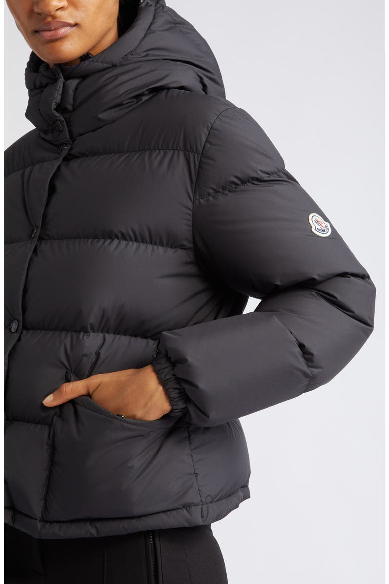 Ebre Quilted Short Down Jacket, Alternate, color, BLACK