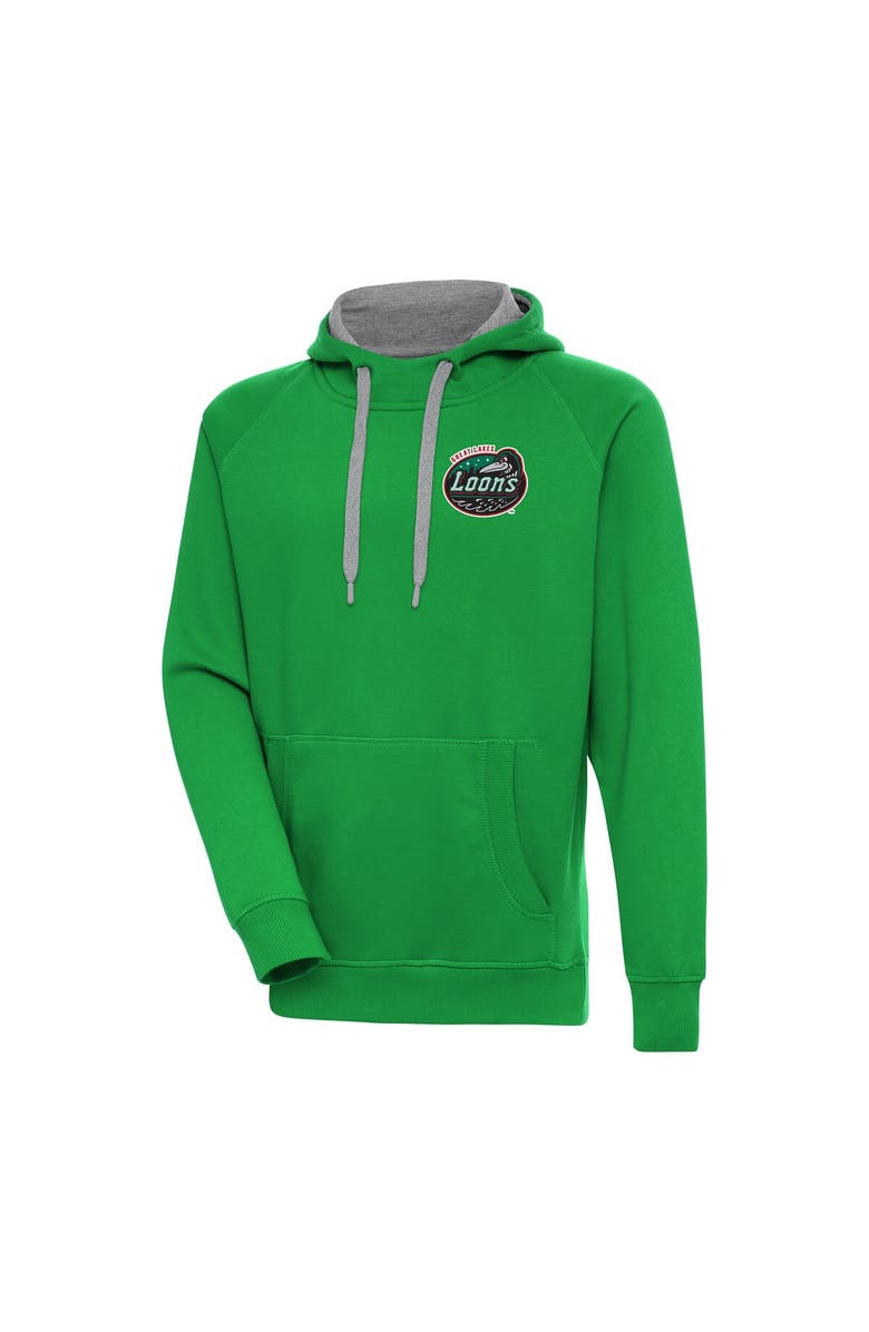ANTIGUA Men's Antigua  Kelly Green Great Lakes Loons Victory Pullover Hoodie, Main, color, 