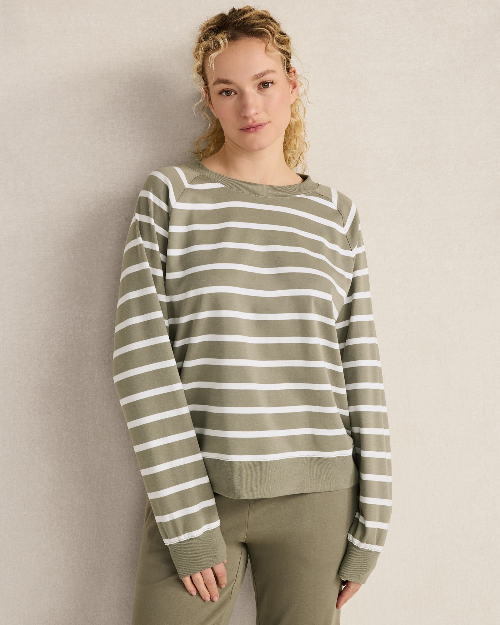 Sleigh Stripe Vetiver/White