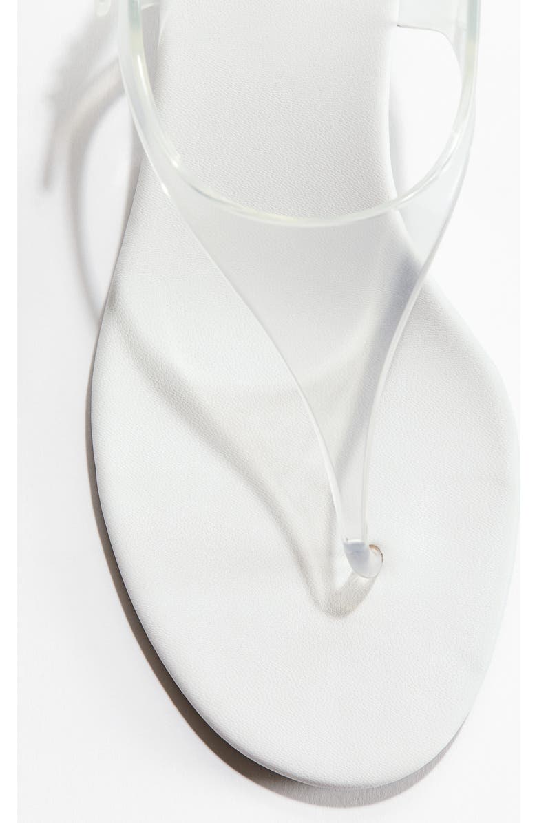 H&M Kitten-heeled Sandals, Alternate, color, White/Transparent