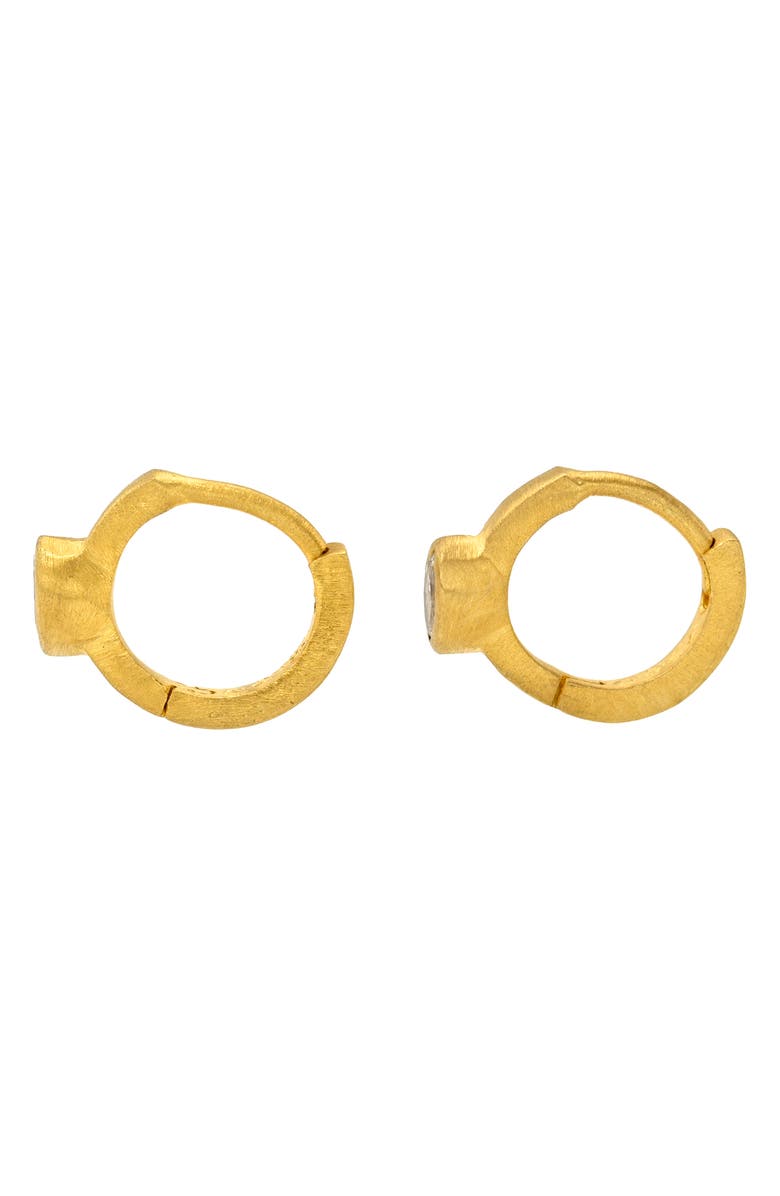 Darius Marquise Cut Diamond Fairy Huggie Hoop Earrings, Alternate, color, Yellow Gold