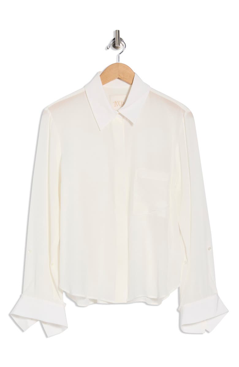 TWP Boyfriend Silk Button-Up Shirt, Alternate, color, 
