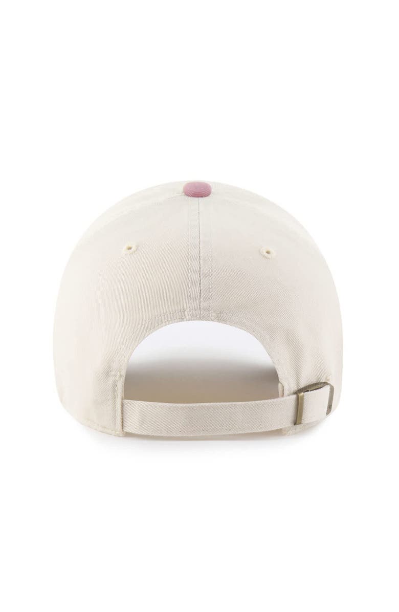'47 Men's '47 Natural/Pink Athletics Two-Tone Fashion Clean Up Adjustable Hat, Alternate, color, Natural