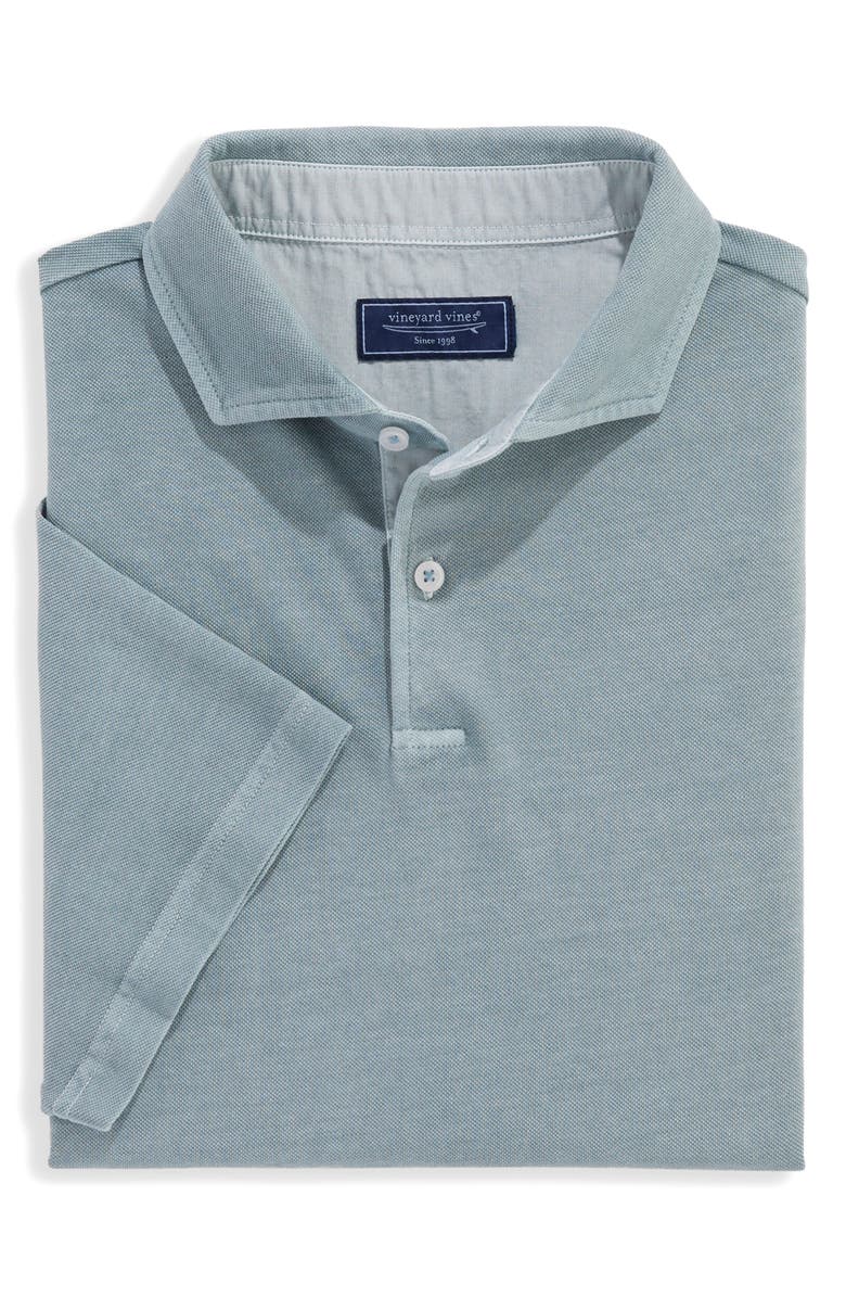 vineyard vines Lived-In Piqué Polo, Alternate, color, Shale Gray