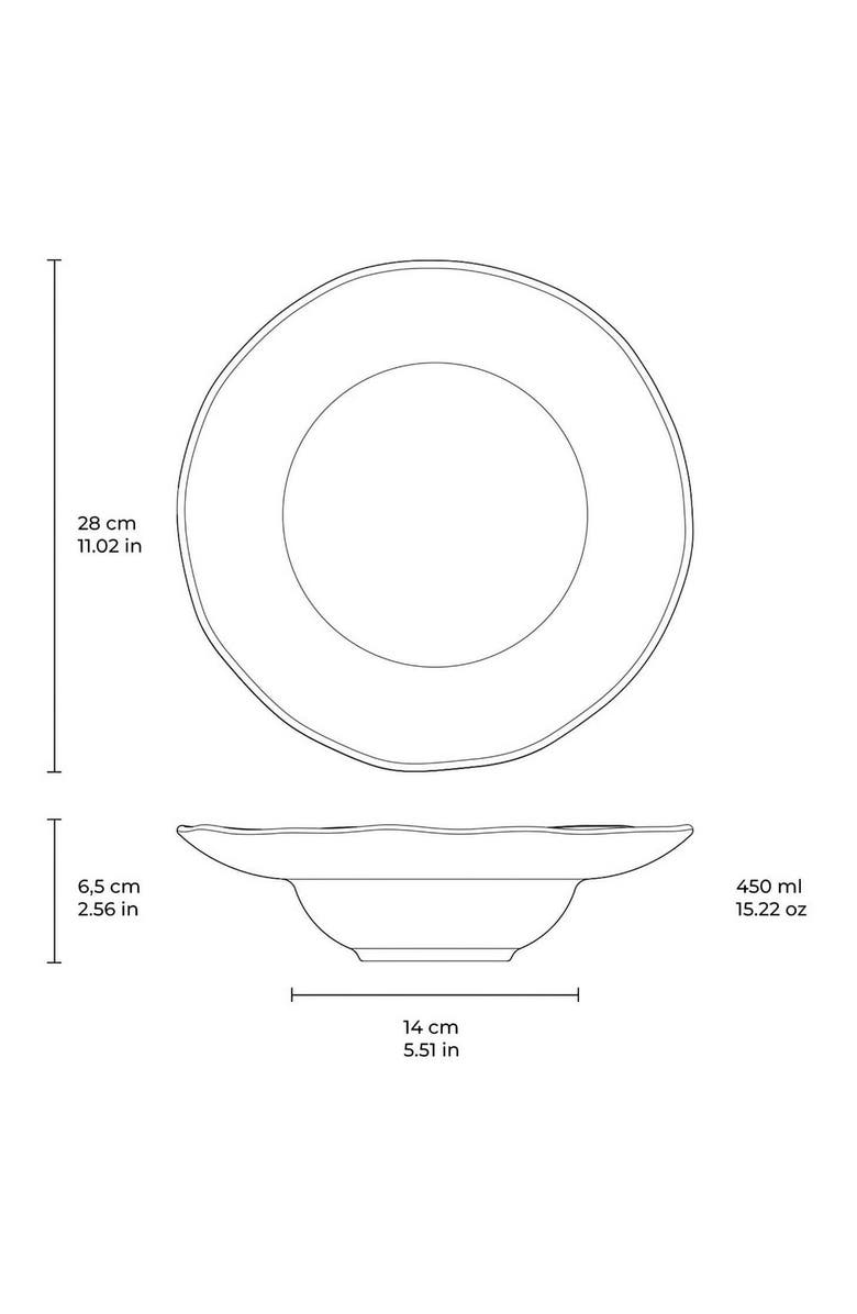 Porto Brasil Deep Rim Plate Set of 4, Alternate, color, Dust