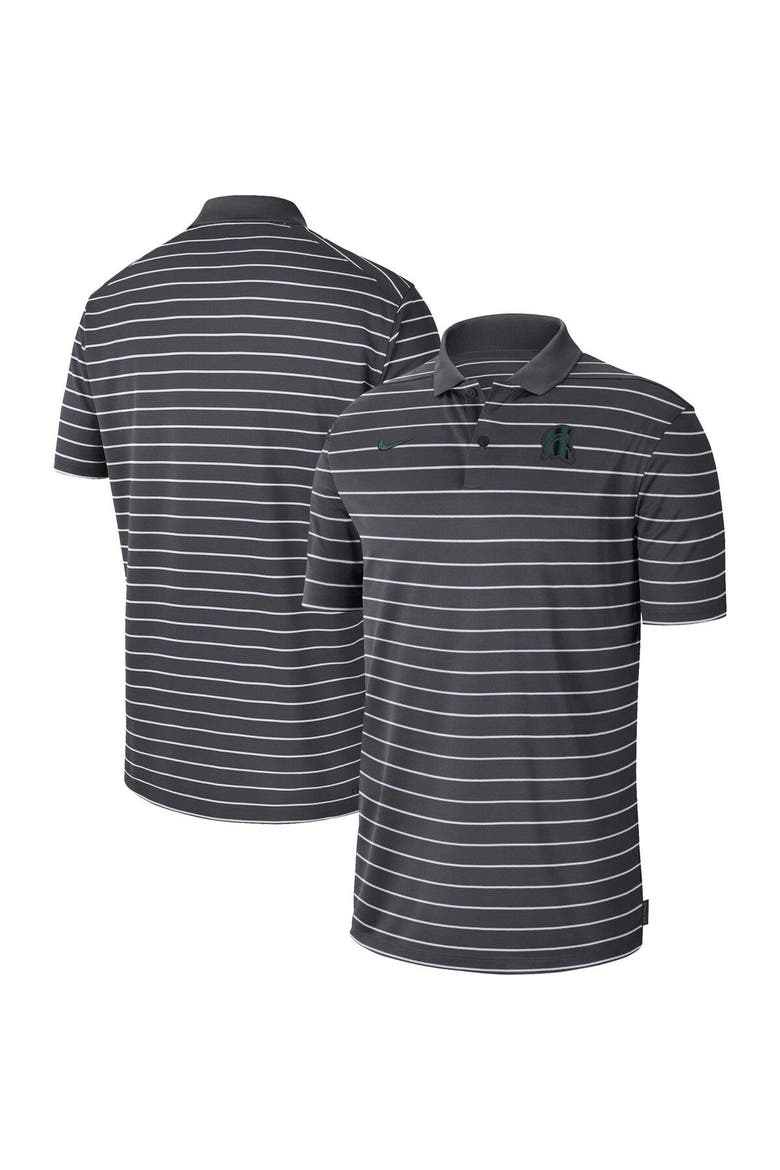 Men's Nike Anthracite Michigan State Spartans 2022 Early Season Coaches Performance Polo, Main, color, Anthracite