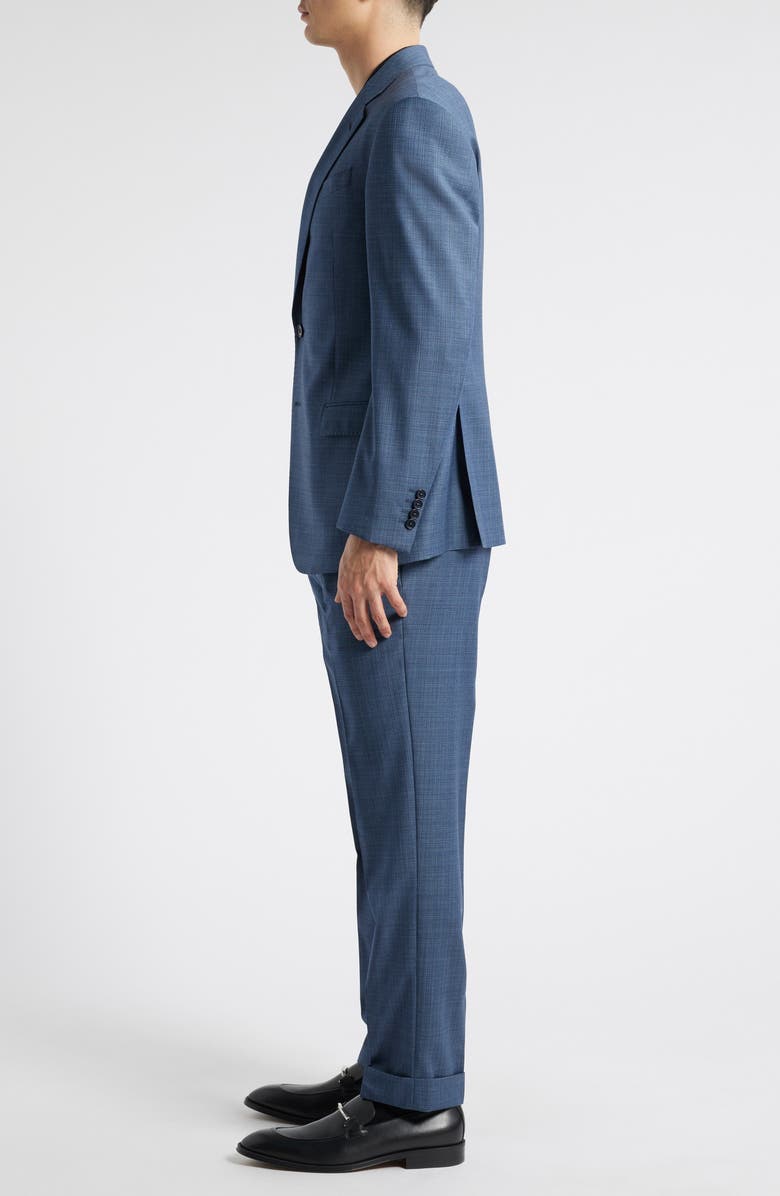 Emporio Armani Blue Mélange Wool Suit, Alternate, color, Blue Melange