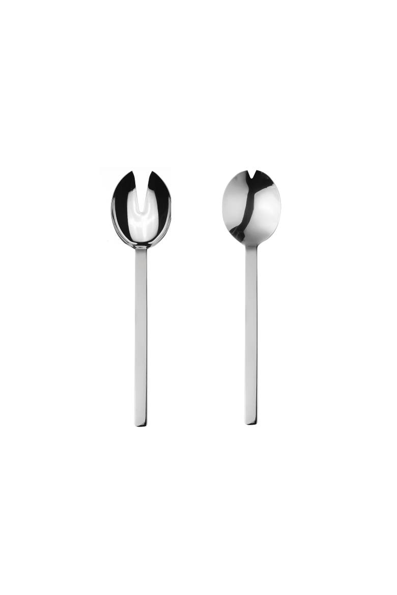 Stile By Pininfarina Salad Serving Set - 2 Pieces, Main, color, Silver