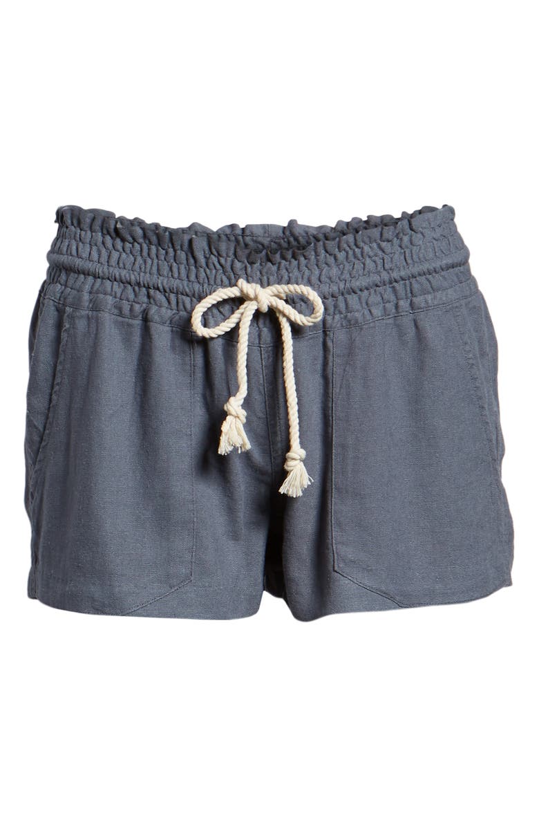 Roxy 'Oceanside' Linen Blend Shorts, Alternate, color, 