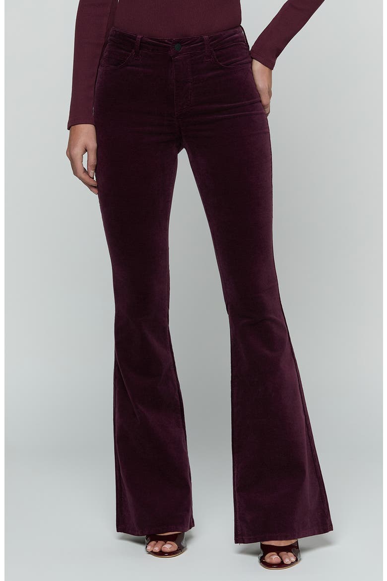 Marty High Rise Flare Leg Jeans, Main, color, DEEP SANGRIA