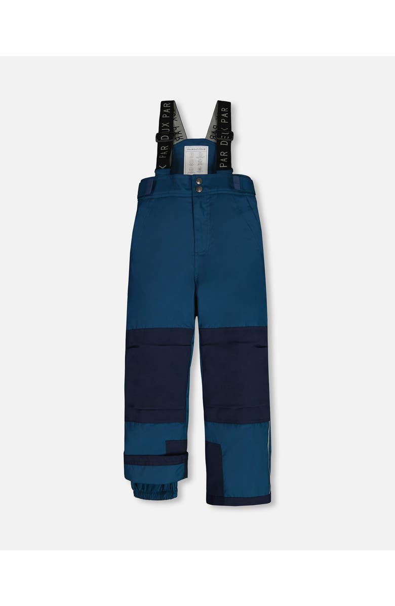 Deux par Deux Little Boy's Two Piece Snowsuit Majolica Blue Printed Animals And Glaciers, Alternate, color,