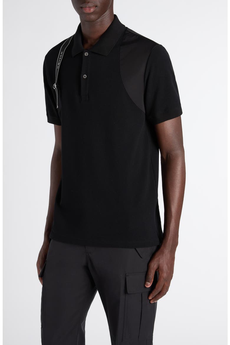 Harness Polo, Alternate, color, BLACK