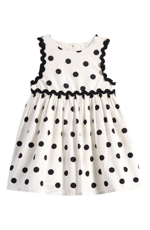 Polka Dot Rickrack Dress