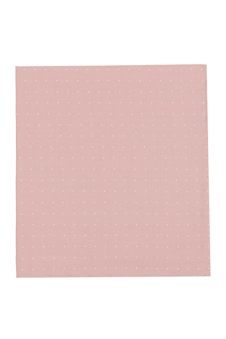 Dot Cotton Pocket Square, Main, color, ROSE QUARTZ