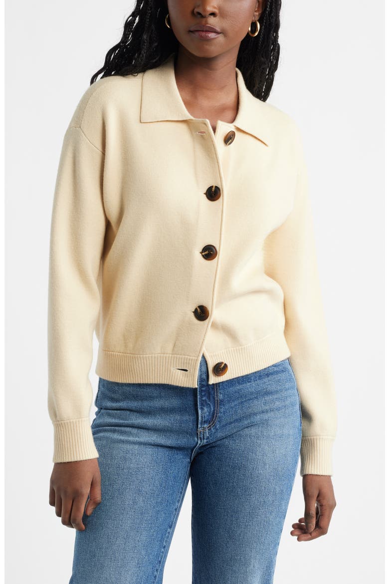 Milano Knit Bomber Cardigan, Main, color, BEIGE BURNT
