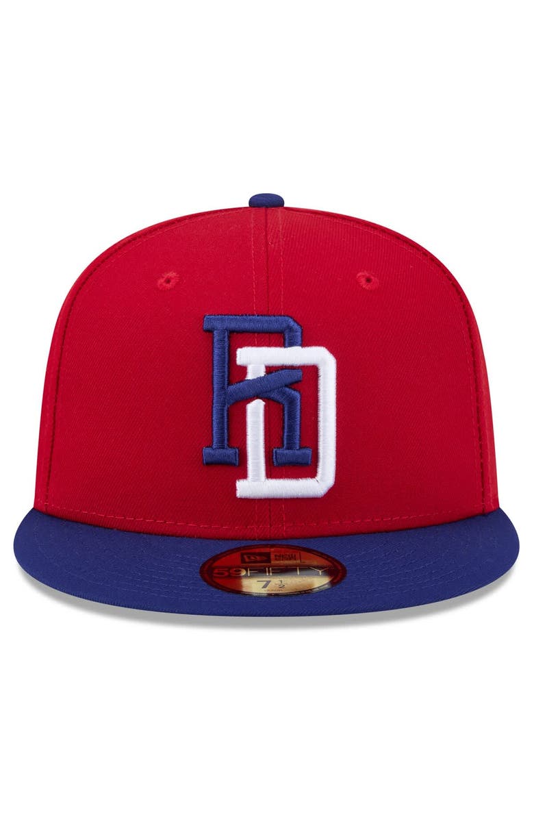 New Era Men's New Era  Red/Blue Dominican Republic Baseball 2026 World Baseball Classic 59FIFTY Fitted Hat, Alternate, color, Red