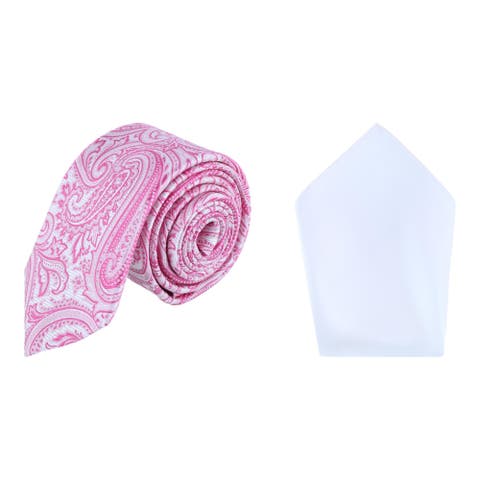 Sobee Paisley Silk Necktie & Sutton Pocket Square Bundle