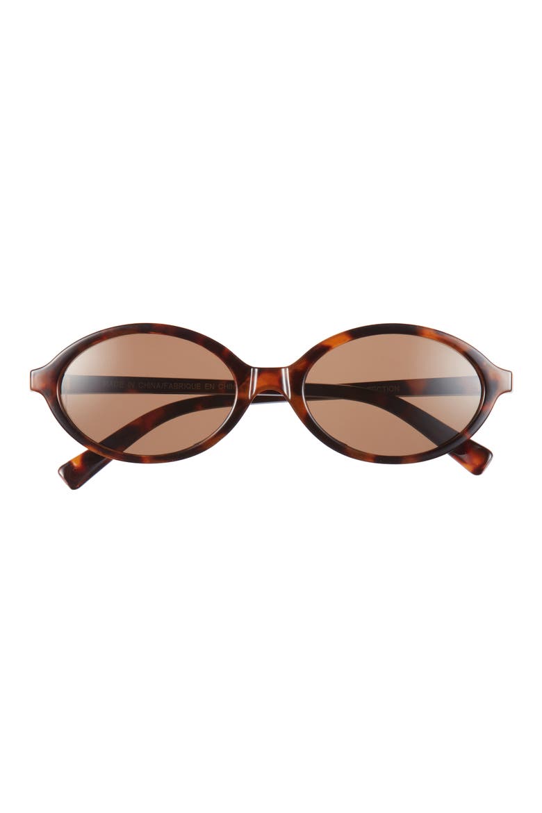 Retro Oval Sunglasses, Main, color, TORTOISE