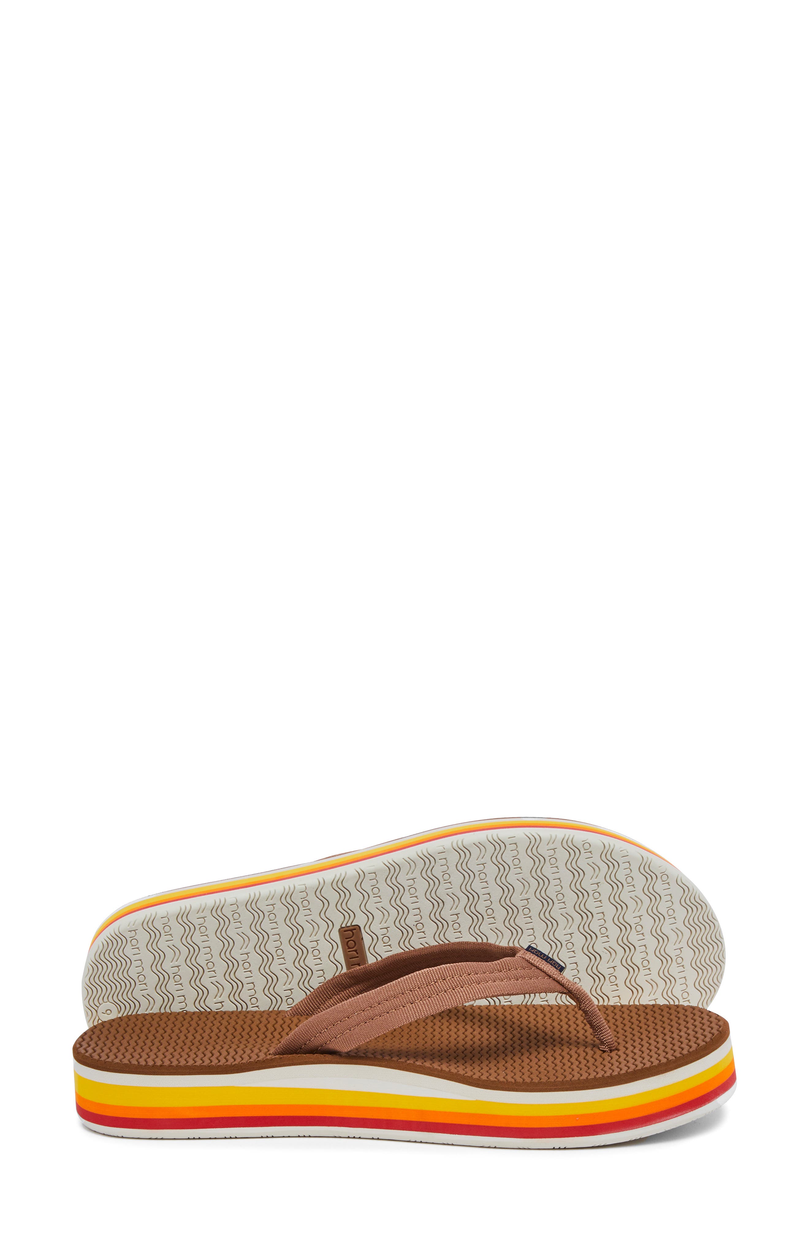 hari mari Dunes Sunset Waterproof Flip Flop, Alternate, color, Acorn