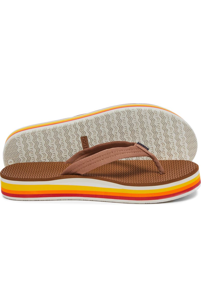 hari mari Dunes Sunset Waterproof Flip Flop, Alternate, color, Acorn
