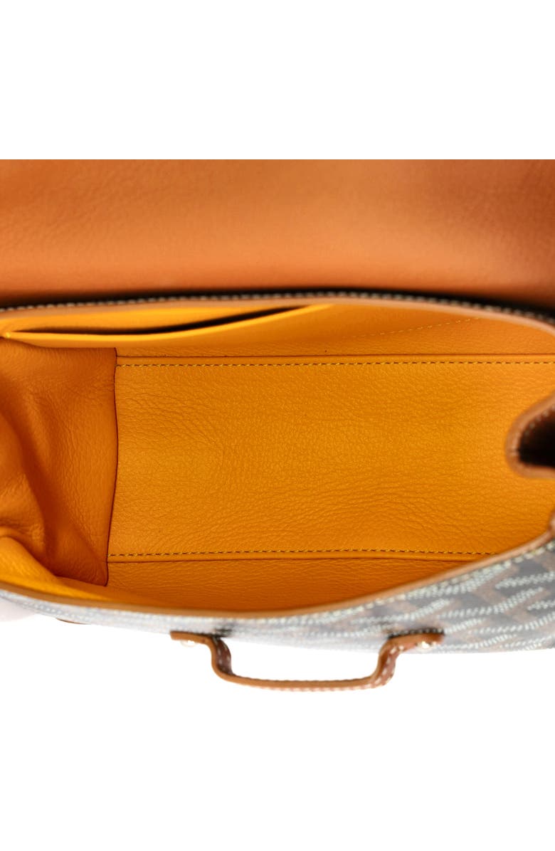 Pre-Owned Goyard Saigon Top Handle Bag Coated Canvas with Leather Mini, Alternate, color, Brown