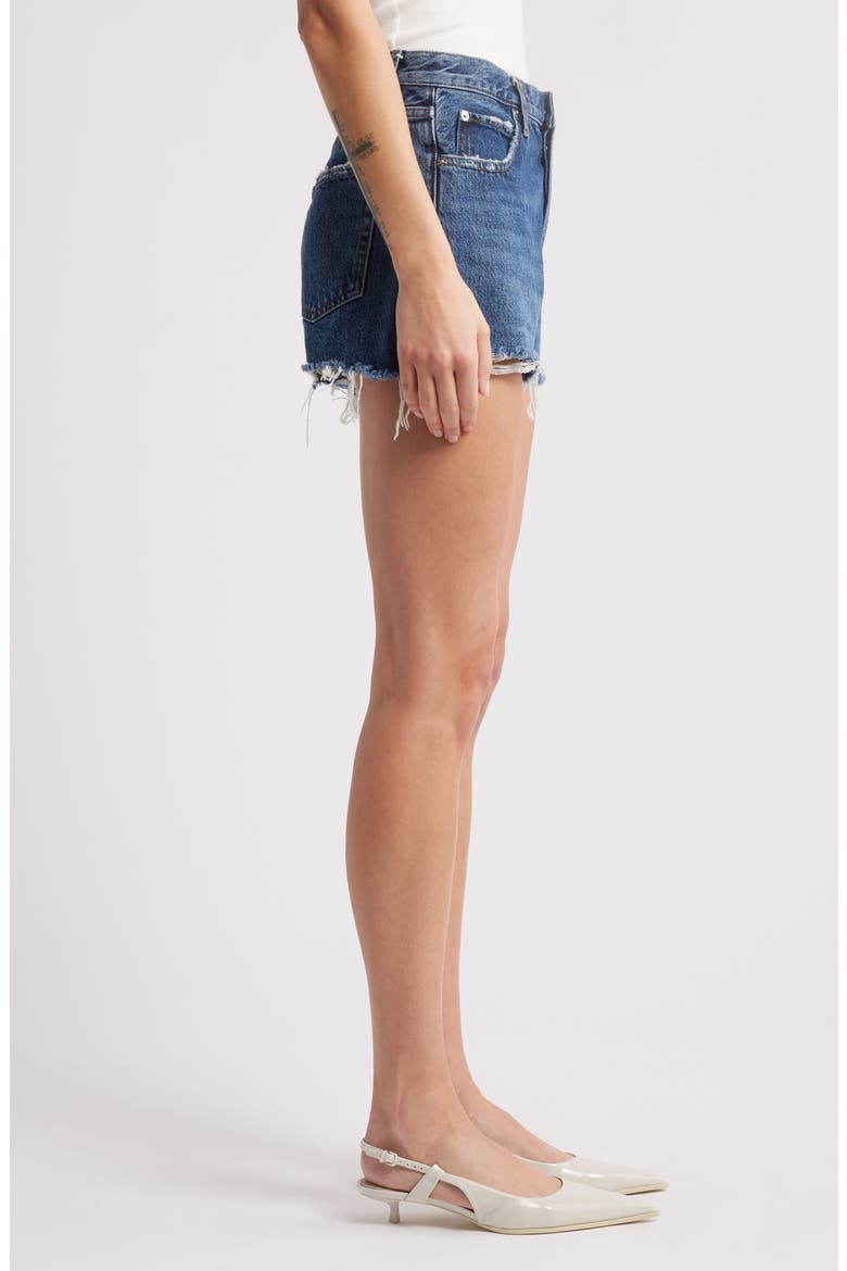 The Hang Frayed Hem Denim Shorts, Alternate, color, RAFAEL